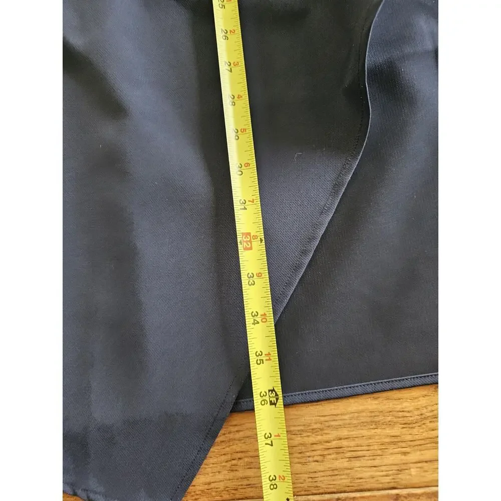 H By Halston Waterfall Caridigan Jacket Women's Size 0 Navy Blue Bell Sleeves - Picture 9 of 9